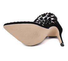 Load image into Gallery viewer, Crisscross Studded Stiletto Ankle Boots