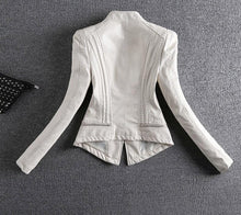 Load image into Gallery viewer, Faux Leather Jacket with Studs