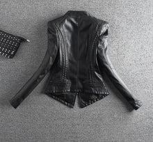 Load image into Gallery viewer, Faux Leather Jacket with Studs
