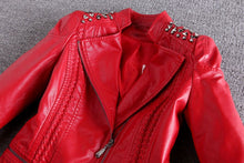 Load image into Gallery viewer, Faux Leather Jacket with Studs