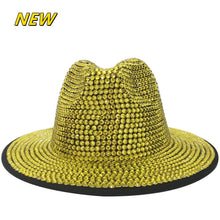 Load image into Gallery viewer, Pink Rhinestone Fedora hat

