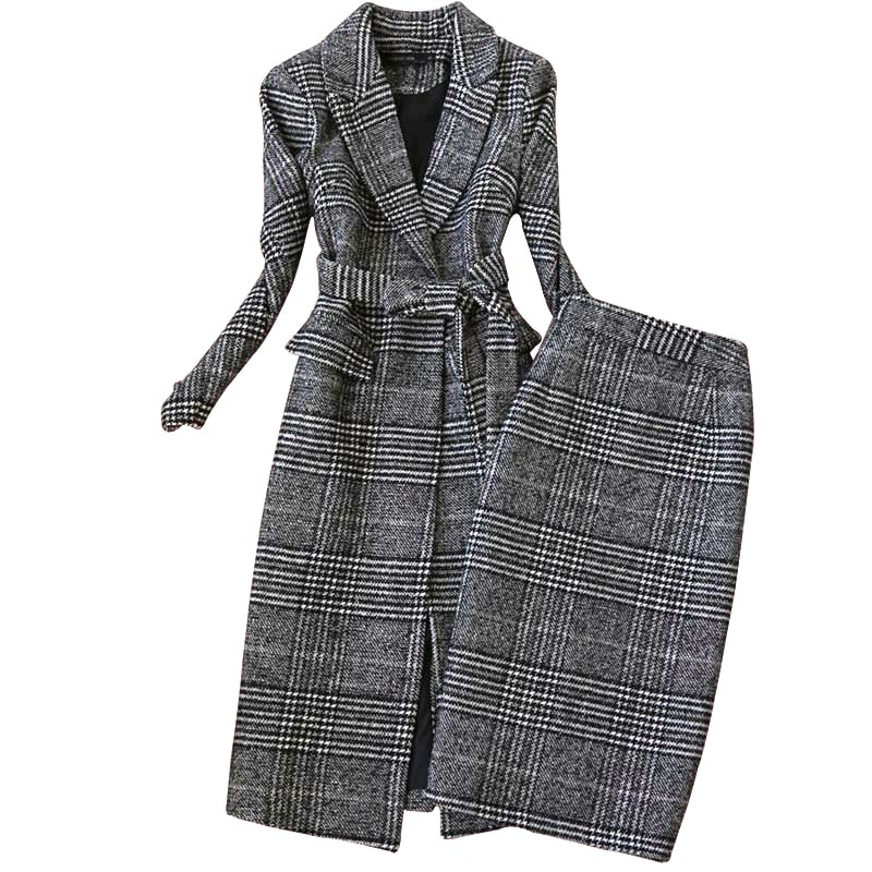 Plaid Winter Coat with Skirt or separate pieces