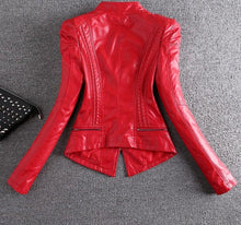 Load image into Gallery viewer, Faux Leather Jacket with Studs

