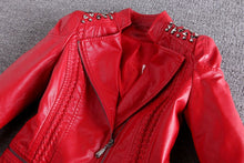 Load image into Gallery viewer, Faux Leather Jacket with Studs
