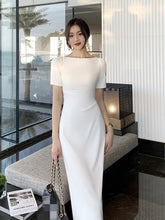 Load image into Gallery viewer, Summer Elegant White Midi Dress
